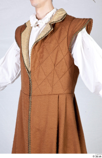  Photos Archer Man in Cloth Armor 2 Medieval clothing brown vest medieval archer upper body white shirt 0002.jpg